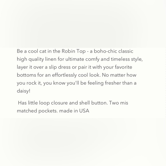 HEART DESIRE  Robin 100% Linen  Black Long Sleeve Blouse in XL - Picture 6 of 9